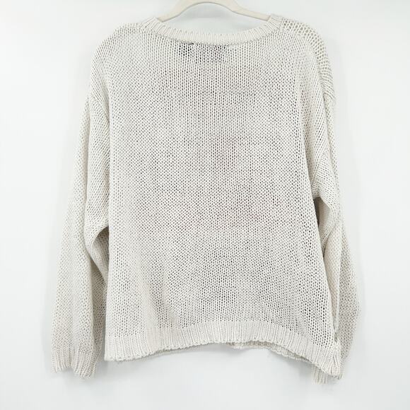 Tilbury Womens VTG Vintage Fall Boho Grannycore Hand Knit‎ Floral Sweater Size L - Picture 4 of 4